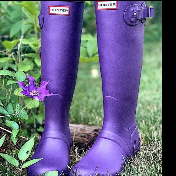 Hunter Original Tall Sovereign Purple Rain Boots - Picture 8 of 12
